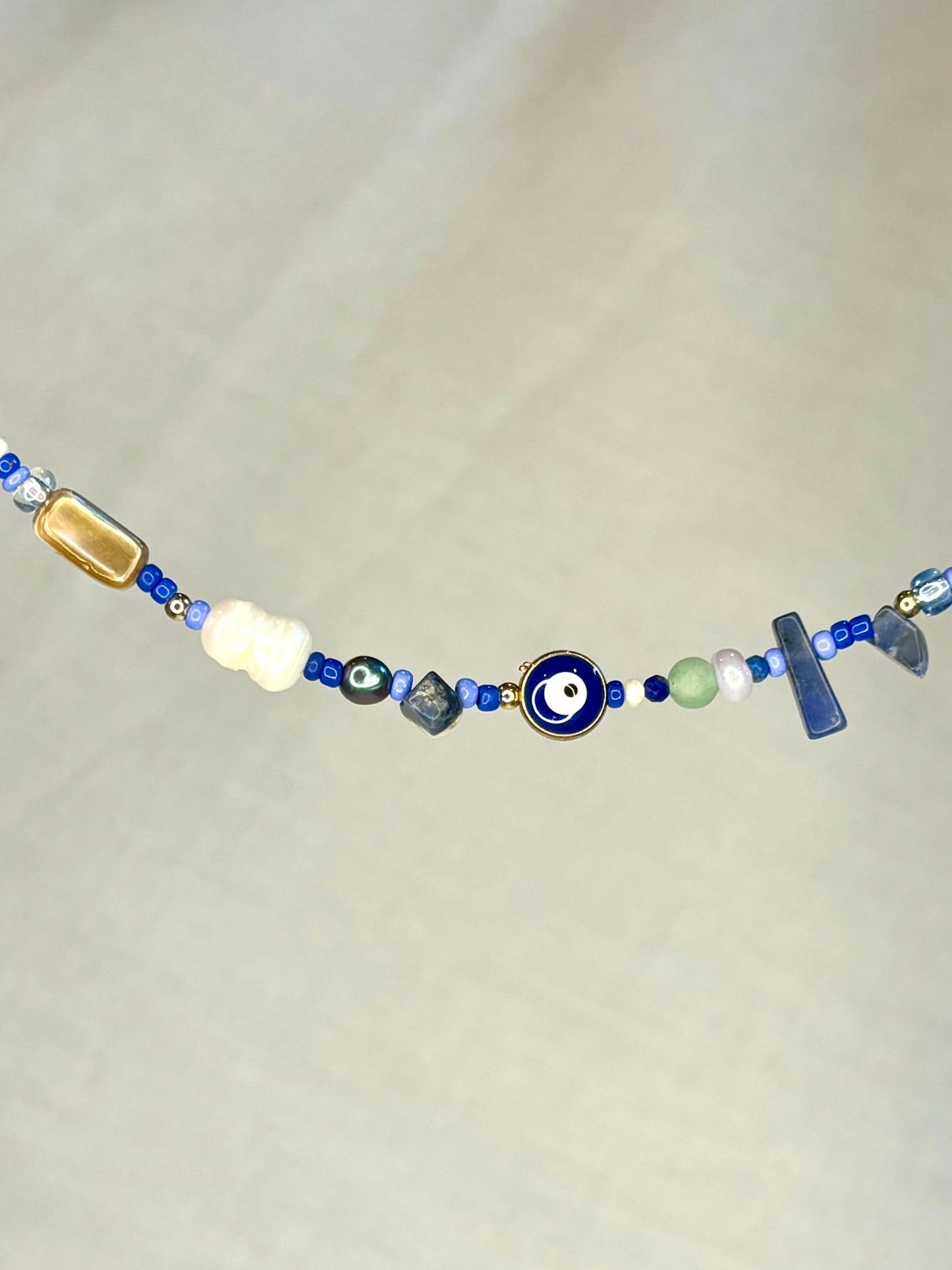 Blue Beaded Eclectic Bracelet