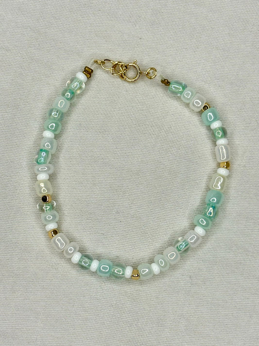 Green Beaded Bracelet