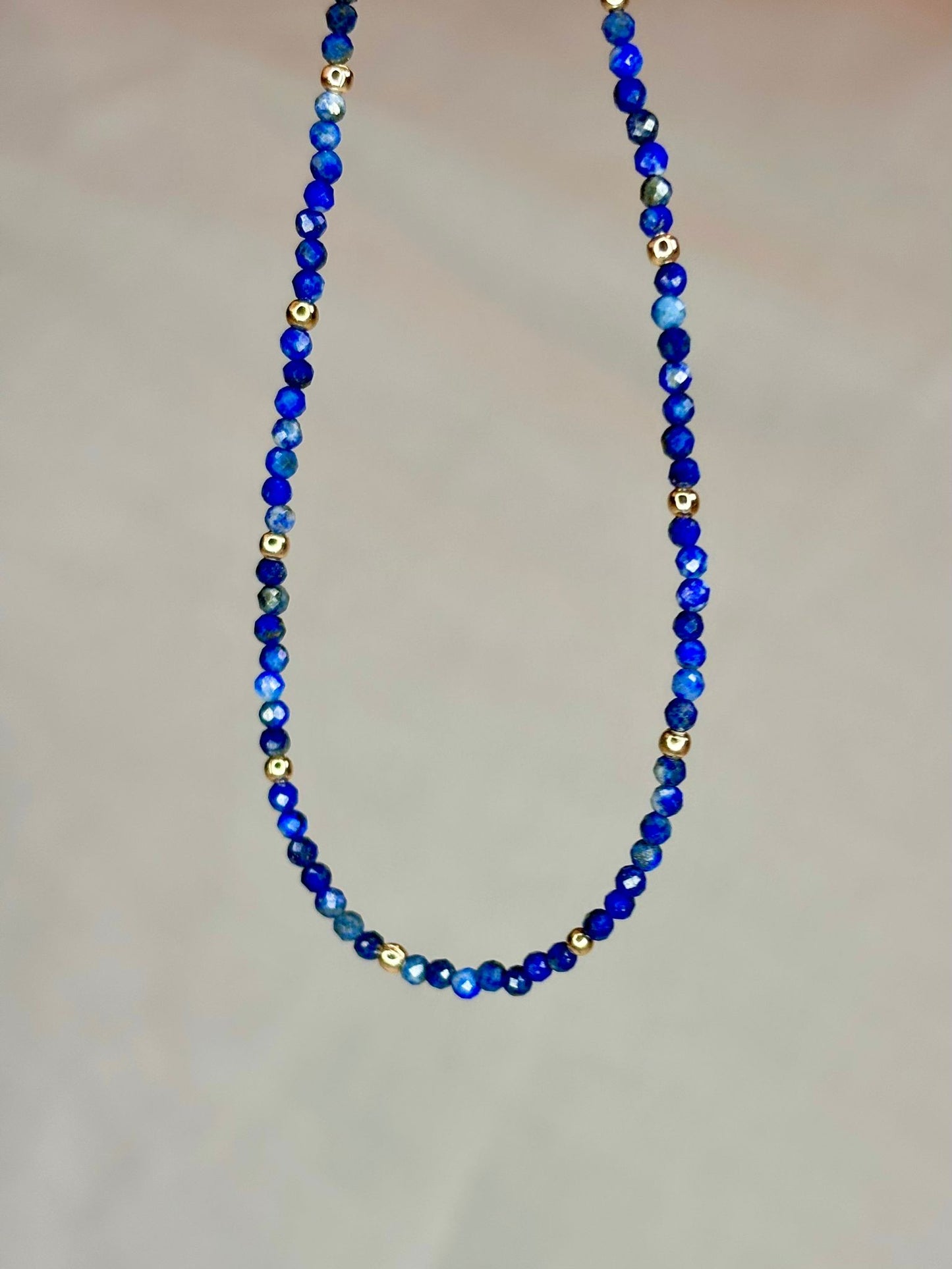 Dainty Gemstone Anklet Lapiz Lazuli