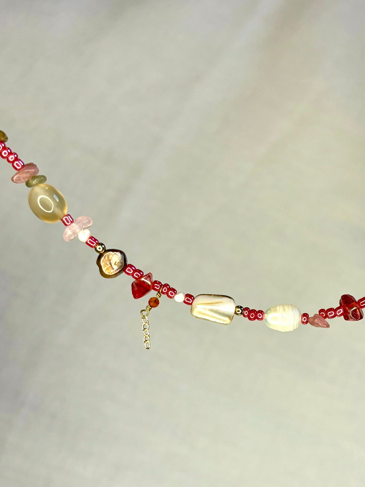 Red Beaded Eclectic Bracelet